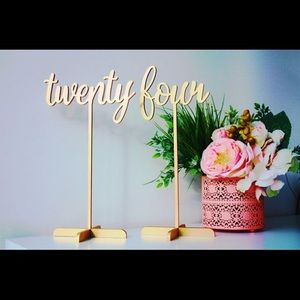 👰Gold wood wedding table numbers (1-24) 💍